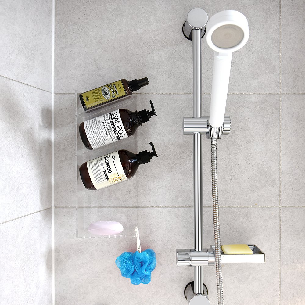 노바리빙 아크릴 욕실 선반 수납장 화장실 수납함 욕실장 무타공 상세 이미지 2