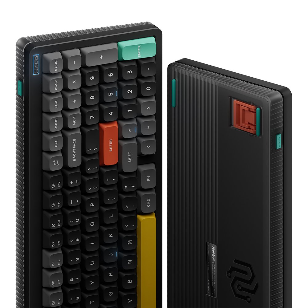 NUPHY Halo96 V2 기계식 키보드 블루투스 유선 무선 영문 각인 옵시디언 블랙, 저소음 적축 상세 이미지 1