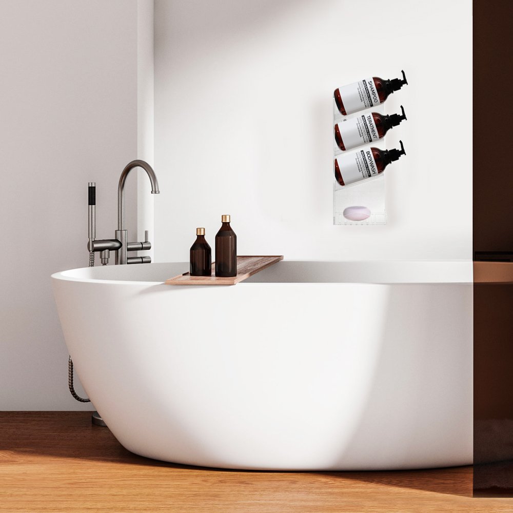 노바리빙 아크릴 욕실 선반 수납장 화장실 수납함 욕실장 무타공 상세 이미지 1