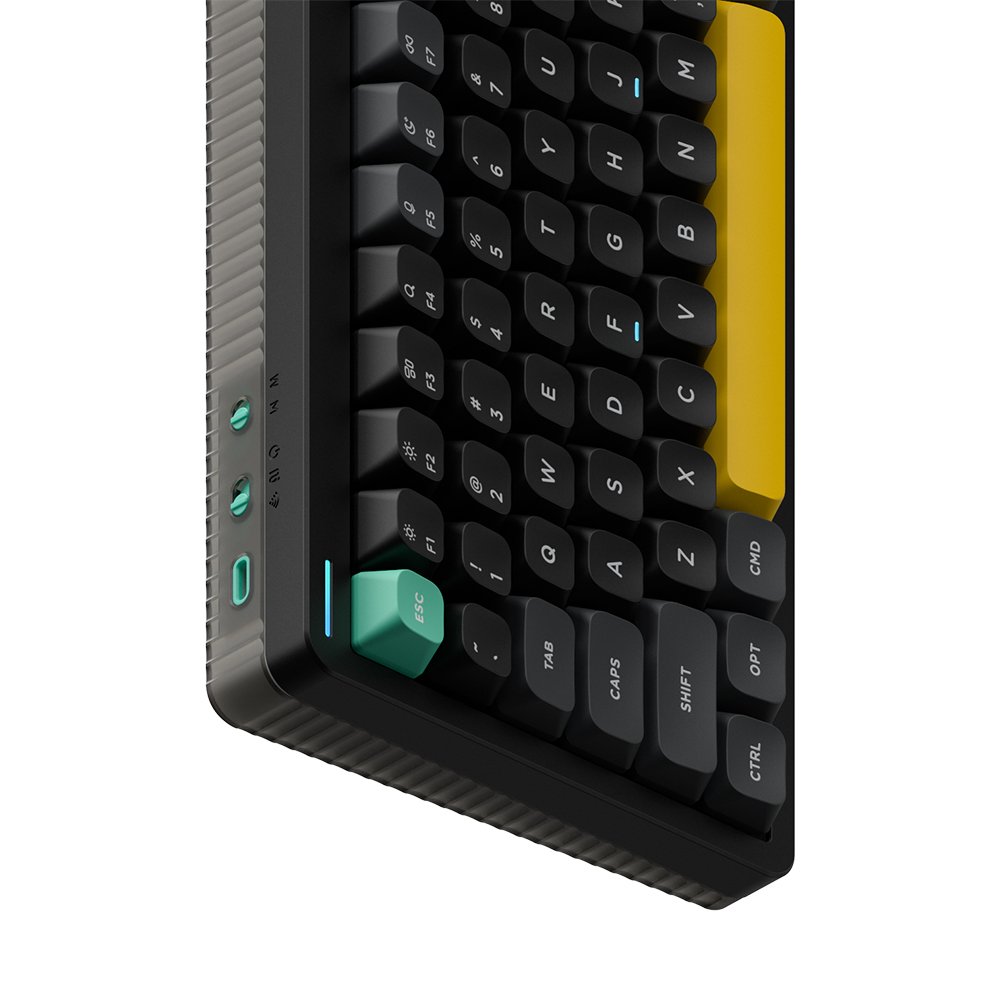 NUPHY Halo96 V2 기계식 키보드 블루투스 유선 무선 영문 각인 옵시디언 블랙, 저소음 적축 상세 이미지 2