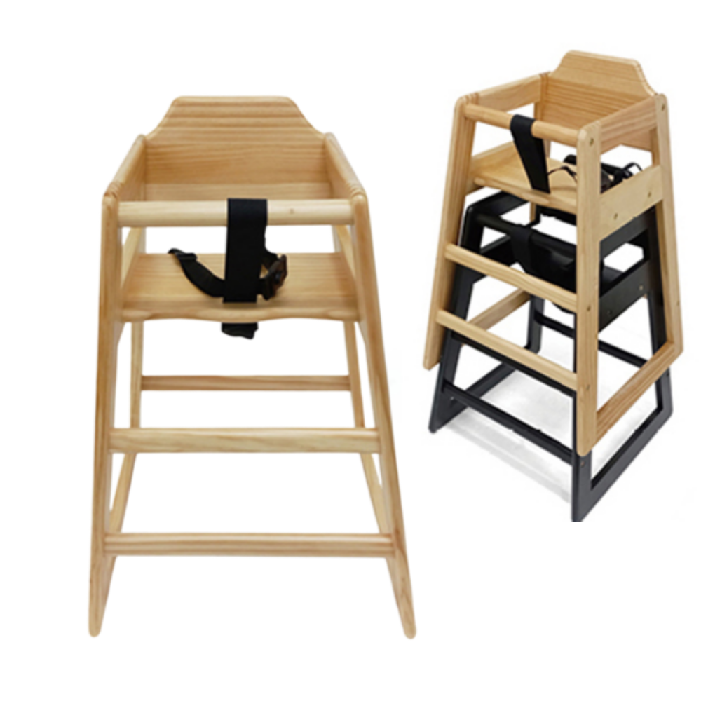 아기 식탁의자 카페 식당 업소용 원목 유아 하이체어 상세 이미지 1