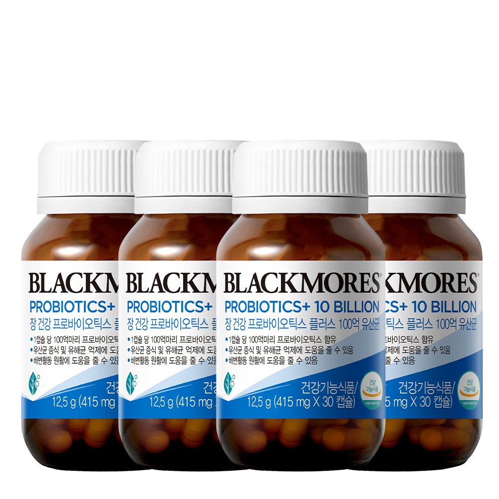 블랙모어스 장 건강 프로바이오틱스 플러스 100억 유산균 4병 상세 이미지 1