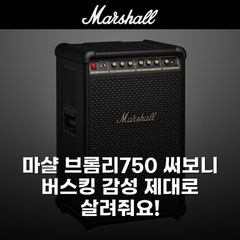 마샬 브롬리750 써보니 버스킹 감성 제대로 살려줘요!