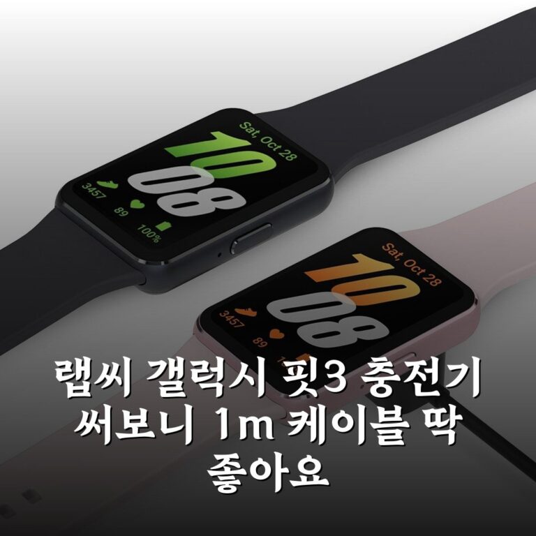 랩씨 갤럭시 핏3 충전기 써보니 1m 케이블 딱 좋아요