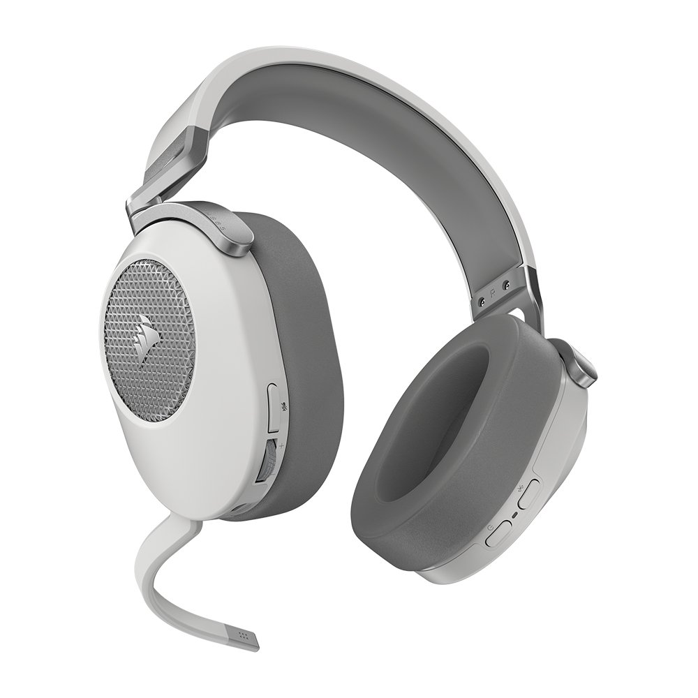 커세어 HS65 WIRELESS 7.1채널 게이밍 헤드셋 화이트 헤드셋 거치대 에디션 상세 이미지 2