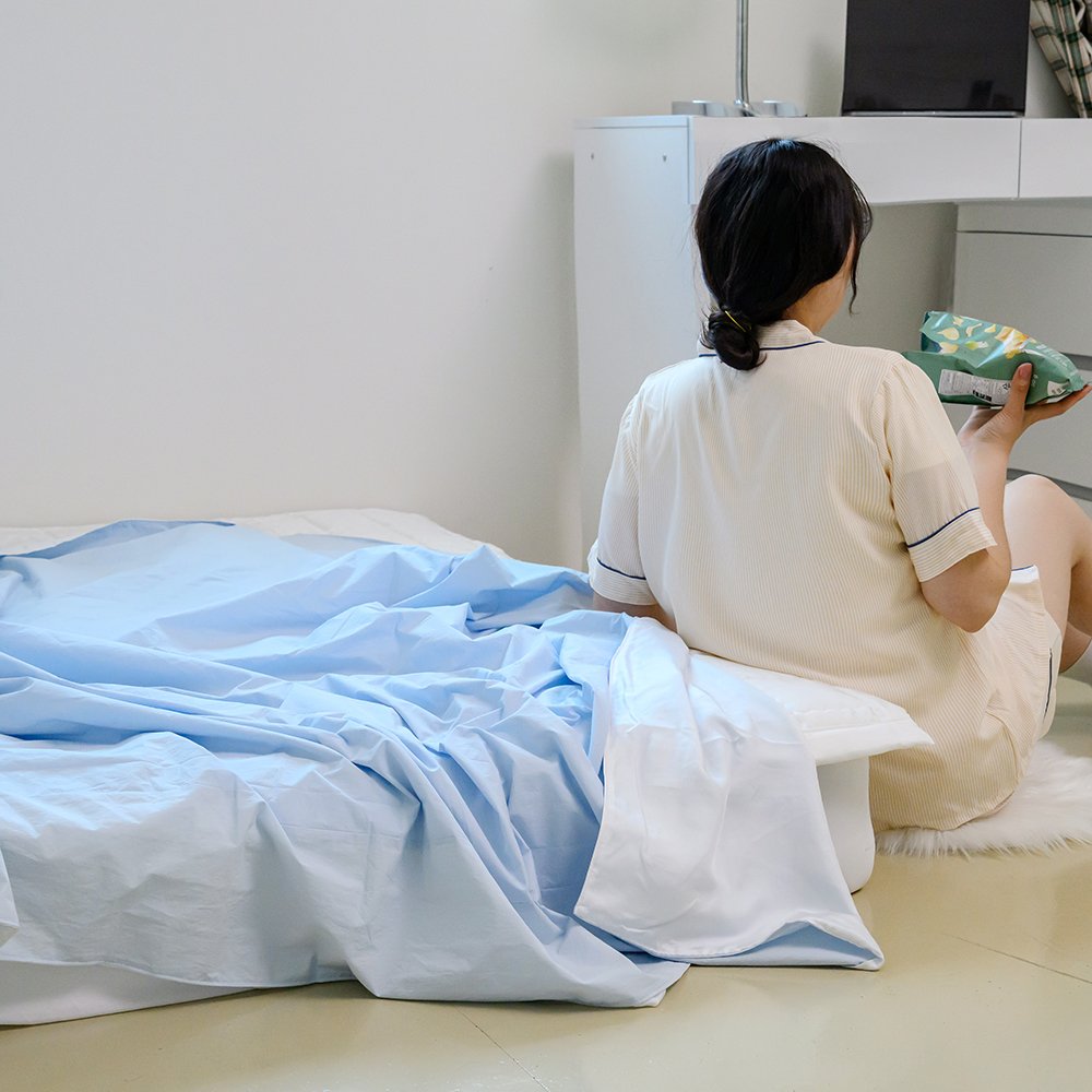 마이컬렉션 듀라론 냉감 이불 베개 세트 여름 호텔 침구 화이트, SS(슈퍼싱글) 상세 이미지 2