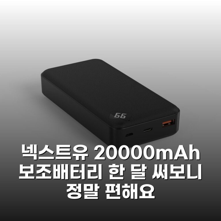 넥스트유 20000mAh 보조배터리 한 달 써보니 정말 편해요