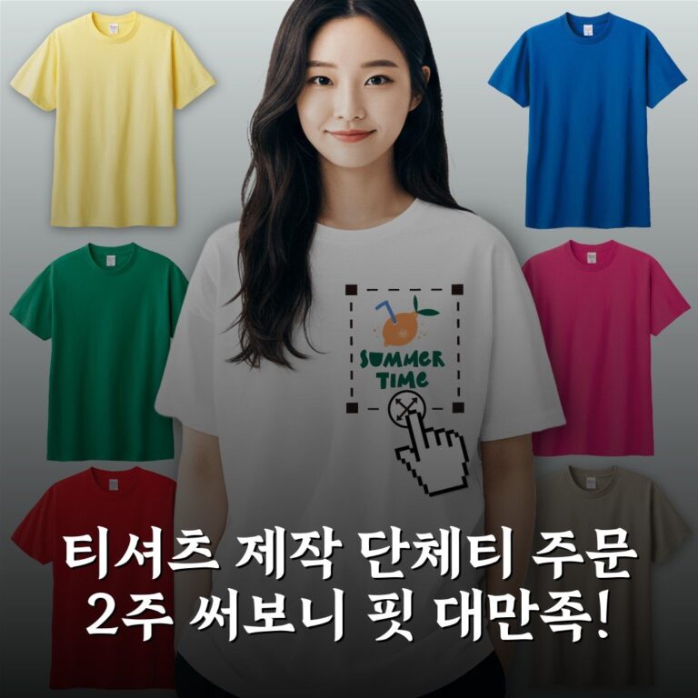 티셔츠 제작 단체티 주문 2주 써보니 핏 대만족!