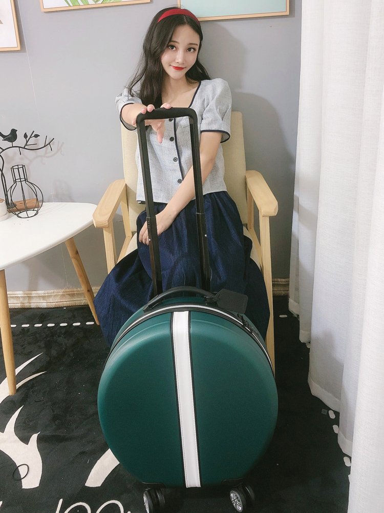 원형 기내용 캐리어 휴대용 여행 가방 바퀴 달린 여행 가방 맞춤형 세트 18인치 상세 이미지 1